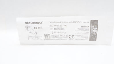 Avanos PNM-S12NC NeoMed Oral/Enteral Syringe with ENFIT Connector 12mL (x)